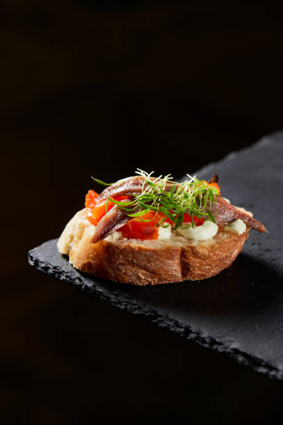 istock canape appetizer before meal, aperitif, restaurant concept 1443089123