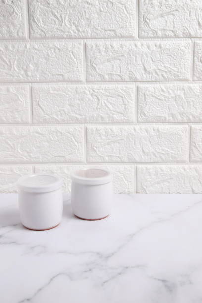 istock Mockup kitchen jars for sugar and salt 1443089622