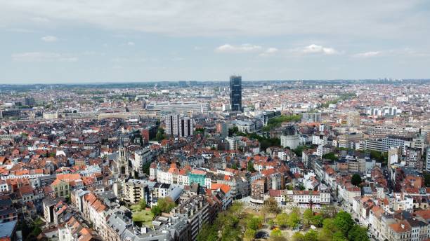 istock the aerial view of Brussels 1443091825