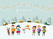 istock Kids Singing Christmas Carols 1443098457