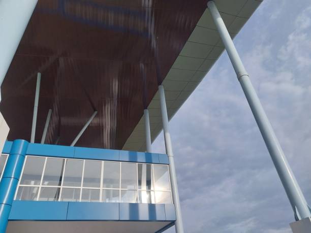 istock New Building with High Pillars and Classic Modern Plafond on the Right Side 1443098489