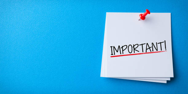 istock White Sticky Note With Important And Red Push Pin On Blue Cardboard Background 1443110296
