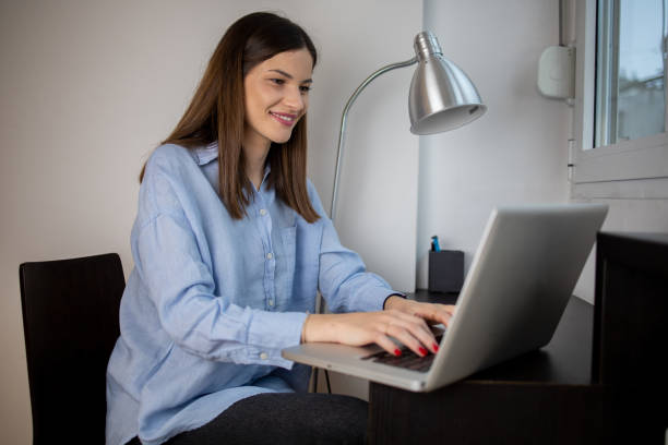 istock Woman working from home 1443110560