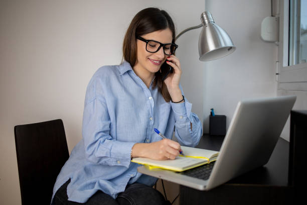 istock Woman working from home 1443110585