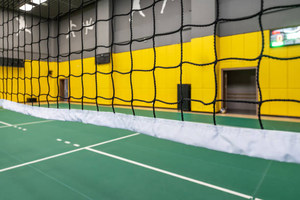 istock Close up of volleyball net 1443112046