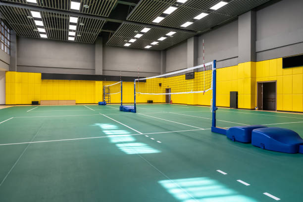 istock The volleyball hall in the school 1443112083