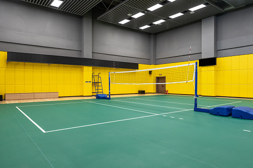 Bright volleyball hall