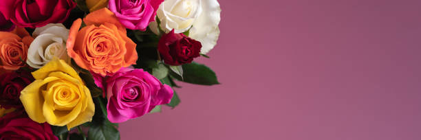 istock Bunch of colorful roses 1443114606
