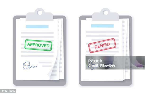 Approve Deny Document Stock Illustration - Download Image Now ...