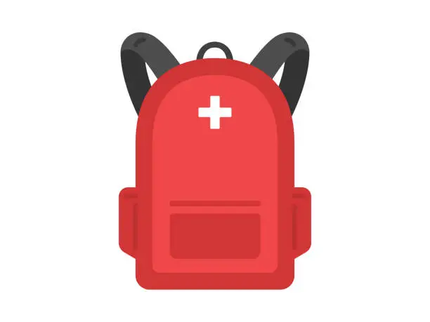 Vector illustration of Illustration of an emergency bag.