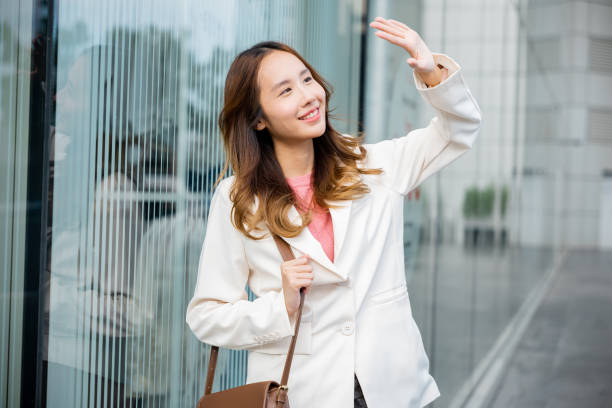 istock Young Asian woman go to work. 1443133490