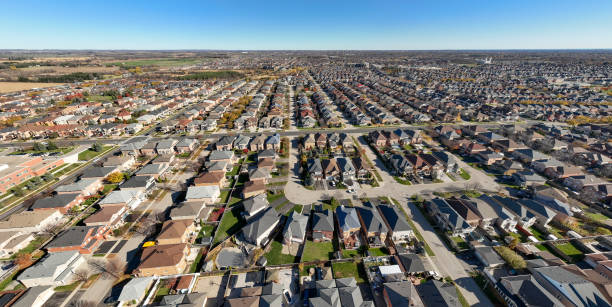 istock Aerial view residential district at  Markham ，Toronto Canada 1443135440