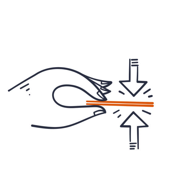 illustrations, cliparts, dessins animés et icônes de doigts griffonnés dessinés à la main couches écart vecteur d’illustration - chevron textile striped close up