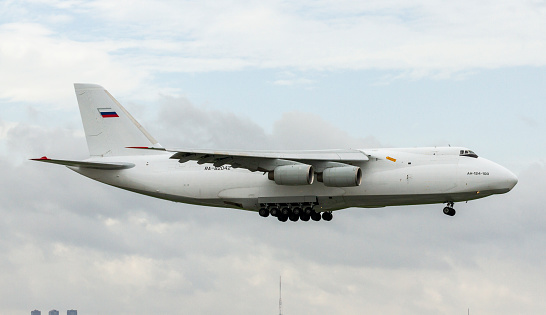 Ho Chi Minh City, Vietnam - ‎‎‎‎August 4, 2019 : Volga-Dnepr Airlines Antonov An-124-100 Ruslan (Reg RA-82042) Landing At Tan Son Nhat International Airport (SGN-VVTS).