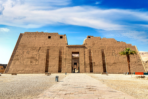 Medinet Habu temple in Luxor, Valley of King, Egypt