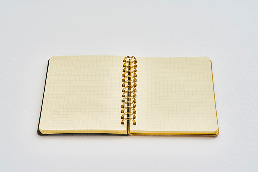spread of notebook