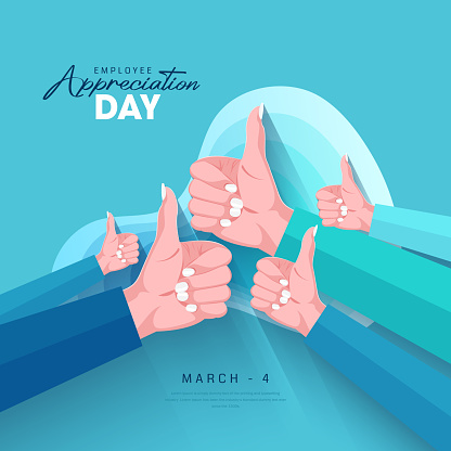 Concept of success and public approval. Hands with thumbs up. Flat design, vector illustration.