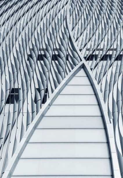 istock Exterior of modern architecture. Building abstract background  pattern 1443159203