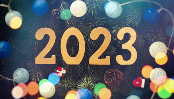 istock Holidays greeting card, frame, banner. New Year 2023. 1443162368