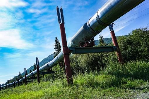 Oil Pipeline in the mountains