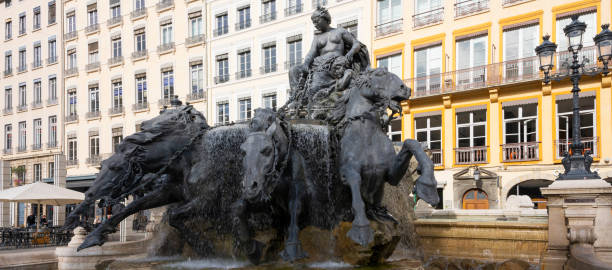 istock Famous Fontaine des Terreaux in Lyon, 1443163517