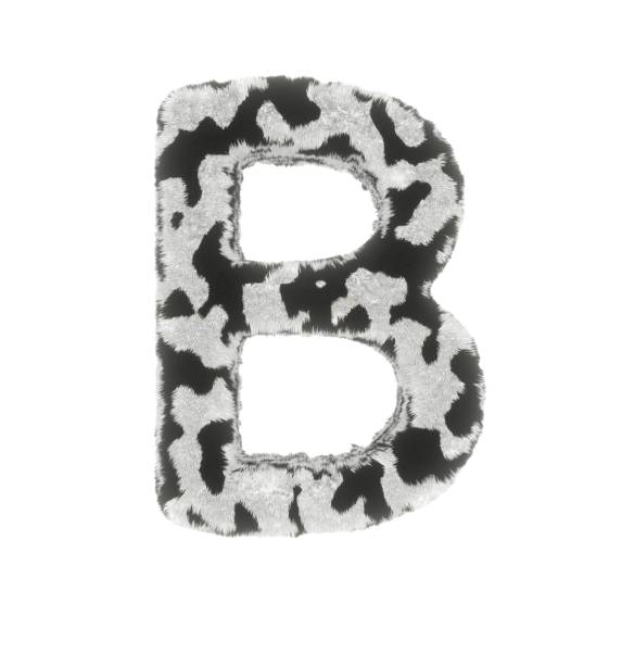 istock Cow Themed Font  Letter B 1443165253