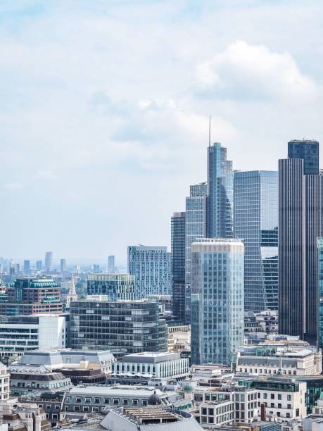 istock Cloudy sky over the buildings in London 1443170314
