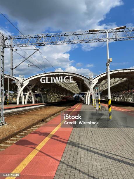 Vertical Shot Of The Gliwice Train Station Stock Photo - Download Image Now - Built Structure, City, Color Image