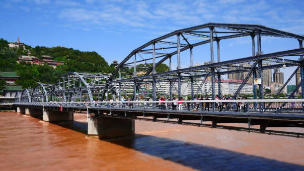 istock First metal bridge along the yellow river Lanzhou, China 1443172418