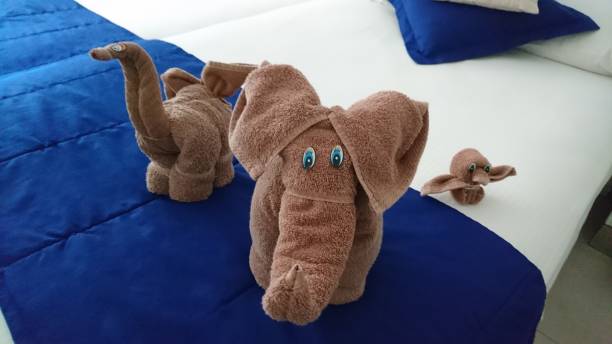istock Mexico - February 2019: Towel animal - Artwork - Cancun 1443173255
