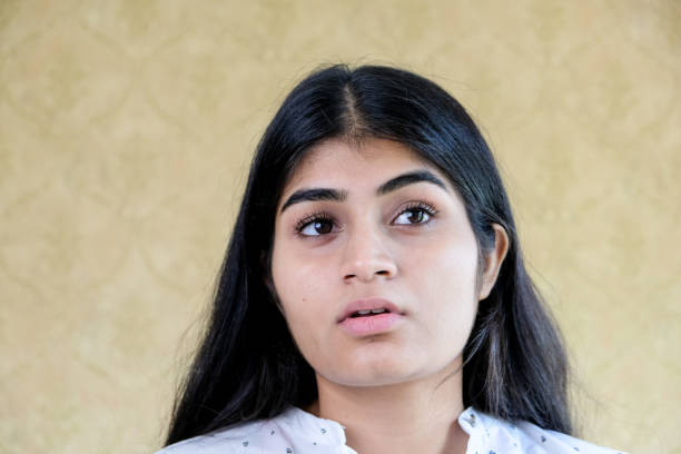 istock Indian lady with an angry face expression 1443173264