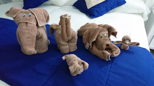 Mexico - February 2019: Towel animal - Artwork - Cancun