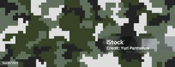 Digital Camouflage Seamless Texture For Fabric Print Military