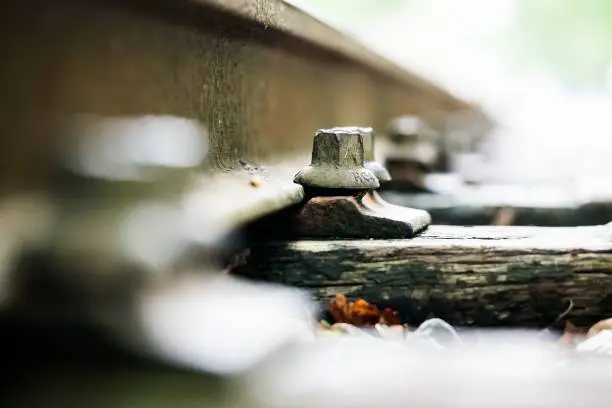 Railroad in the former concentration camp in Westerbork, Netherlands