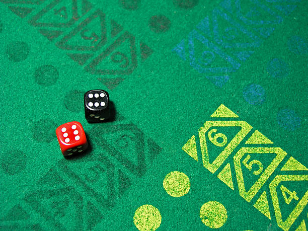 dice in table stock photo