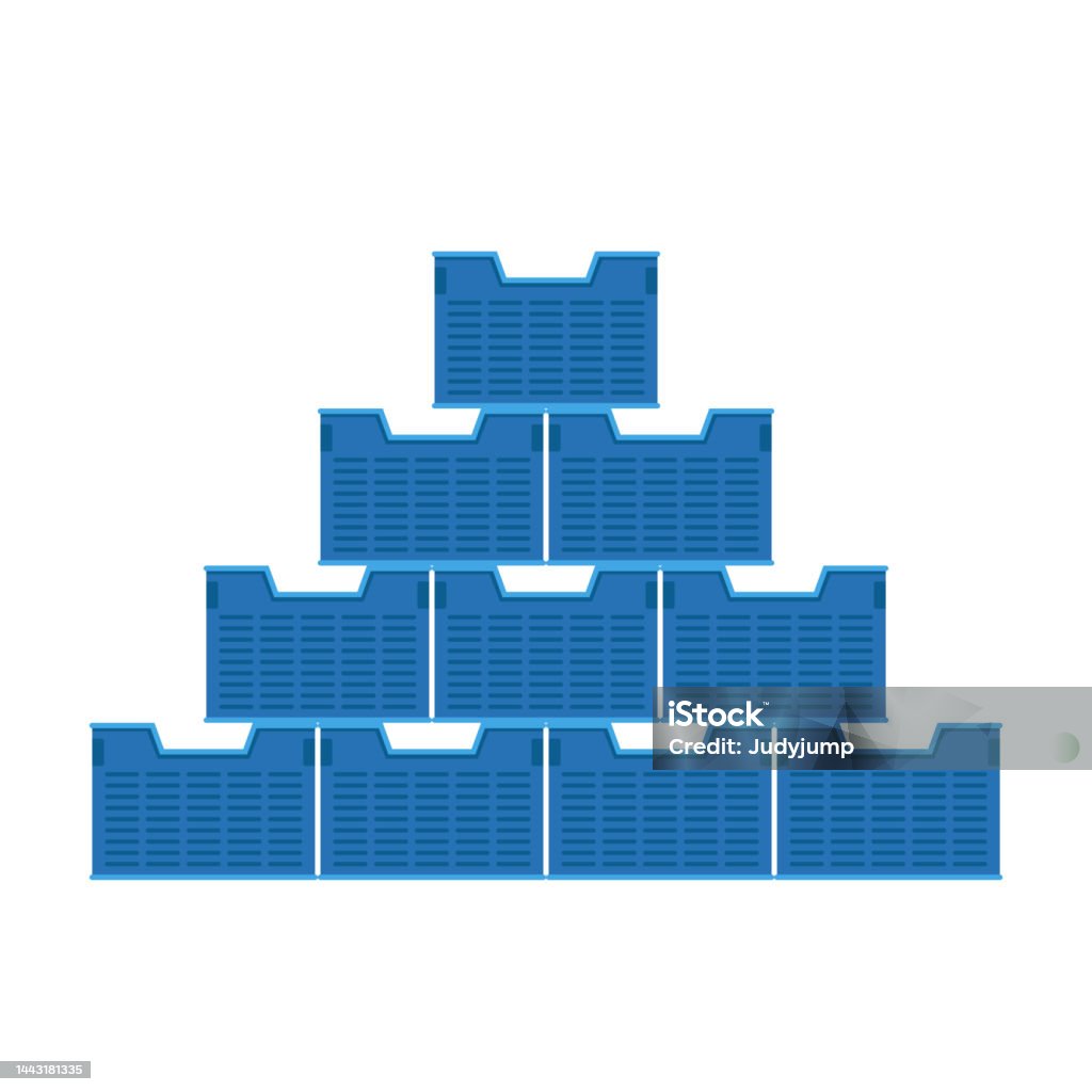 Cartoon Storage Stack Crate Stack Cartoon Vector Free Space For Text Wallpaper Stock ...