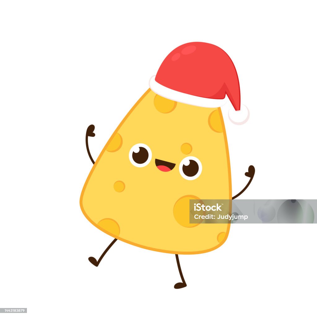 Cheese Character Vector Cheese Character Design Cheese On White Background Cheese White A Santa ...