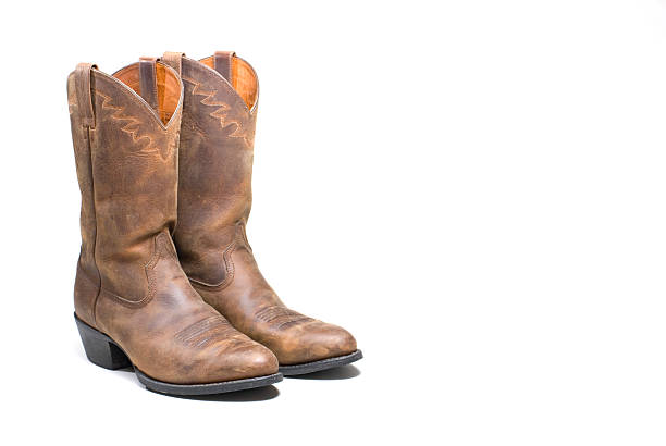 istock Western cowboy boot isolated on white background 144318393