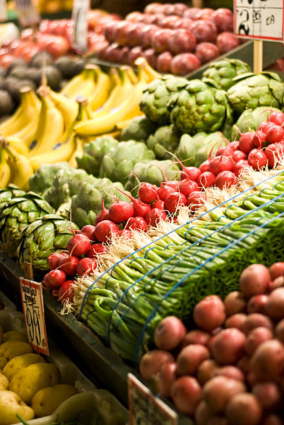 istock Fruit and vegetable stand at the Pike Place Market, Seattle 144318418