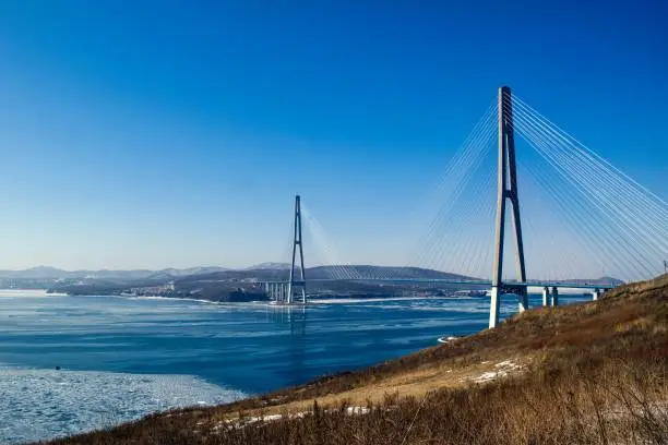A bridge connecting Vladivostok with Russky island