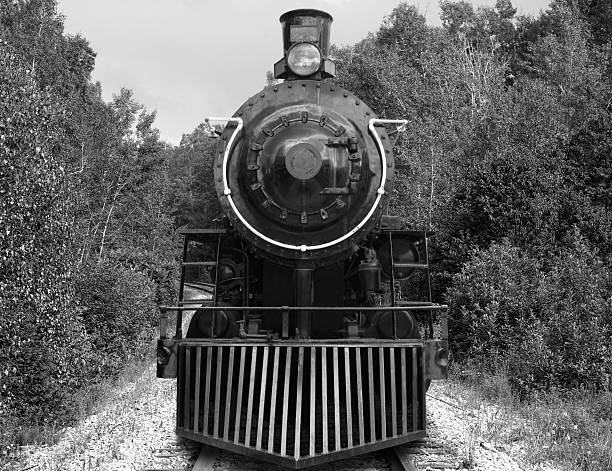 istock Steam Locomotive in Black and White 144318478