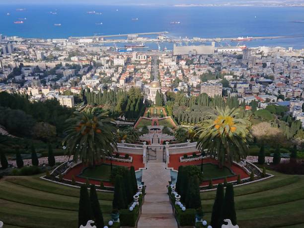 istock Baha'i hanging gardens in Haifa 1443184879