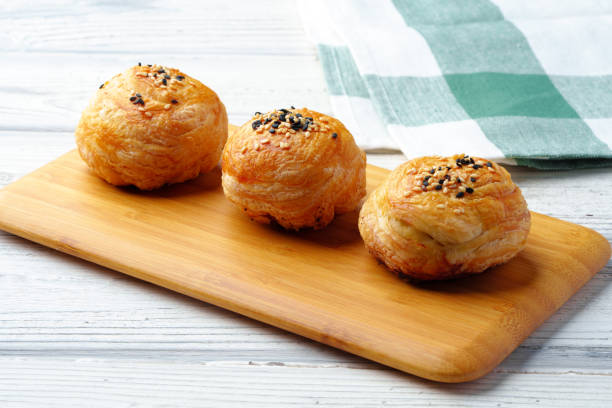 istock Homemade turkish piesl pogaca with sesame seeds 1443185986