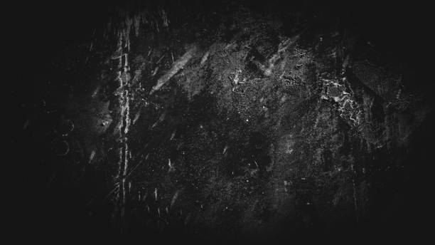 istock Closeup of a grunge black background 1443189355