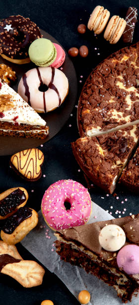 istock Assortment of confectionery, different types desserts 1443191930