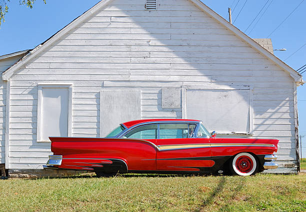 istock Red 1950 Vintage Car 144319431