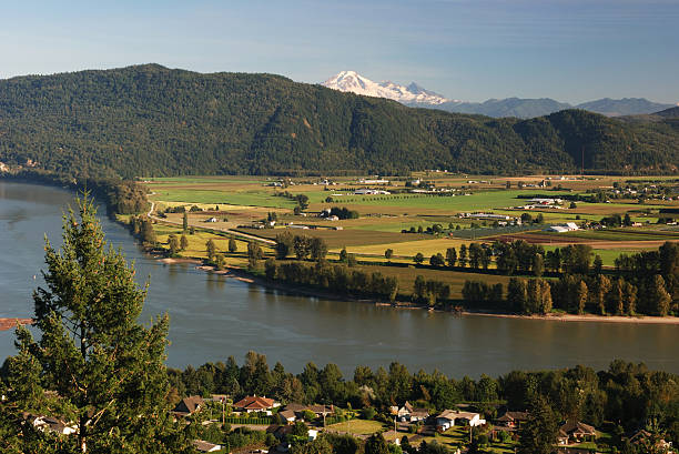 mt. baker and fraser valley stock photo