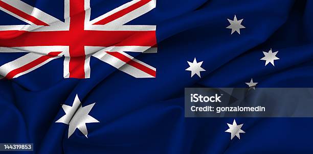 Bandeira Australianaaustrália - Fotografias de stock e mais imagens de Ao Ar Livre - Ao Ar Livre, Austrália, Azul