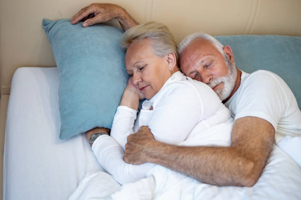 istock Senior couple in bedroom 1443200302