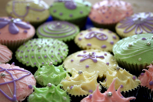 Colorful Cupcake Array stock photo